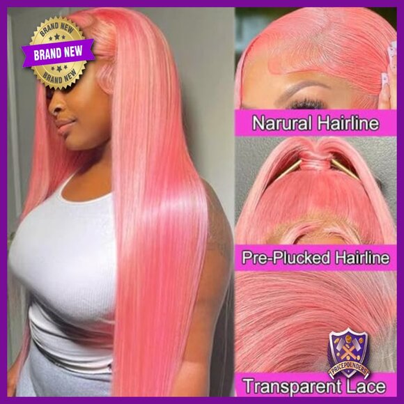 13x4 HD Lace Front Wig Human Hair 18 Inch Silky Straight 180% Density main image 3